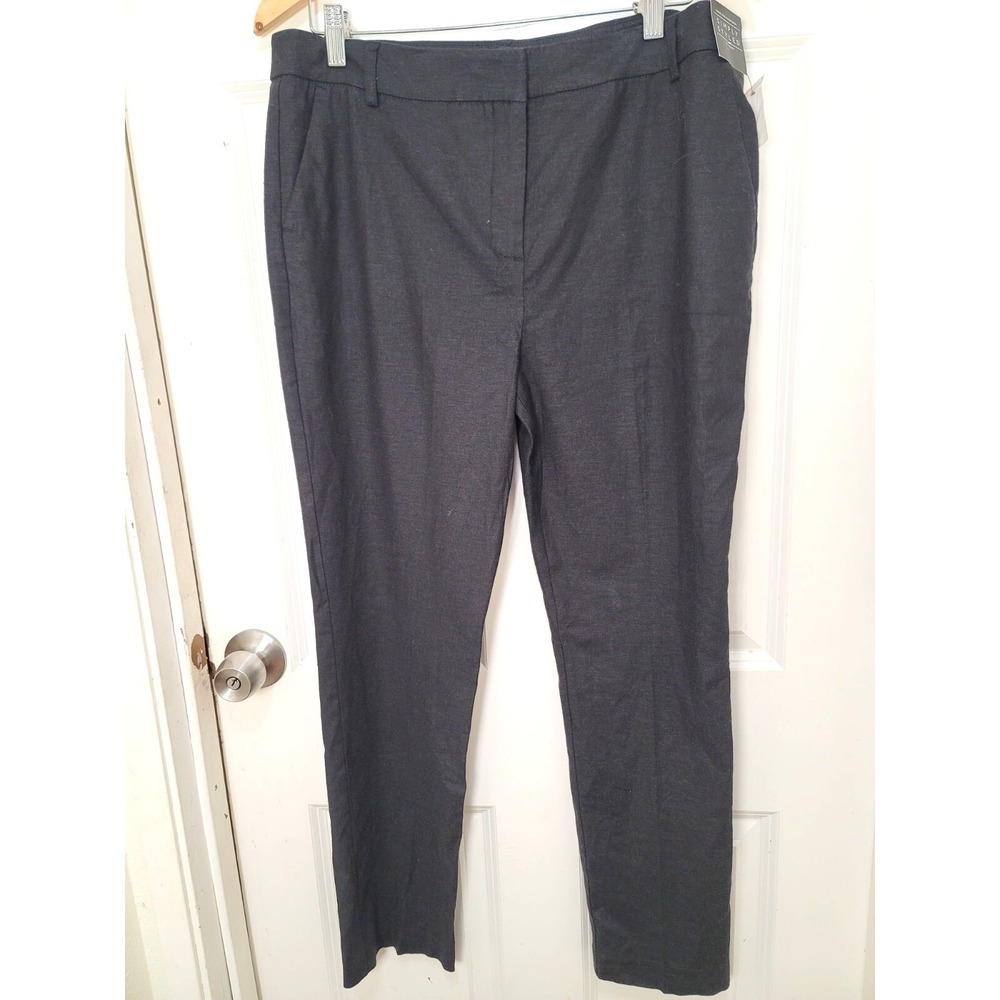 NEW Simply Styled By Sears Black Women's 12 Linen Pants Formal Grunge‎ Boho